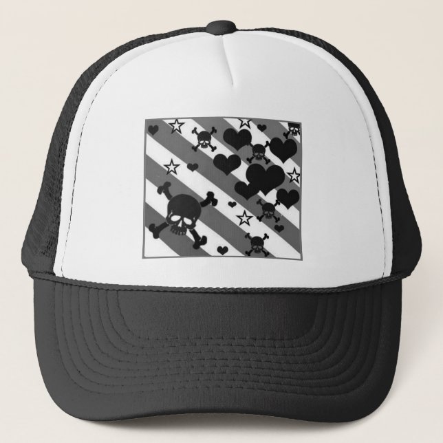 Schwarzes n-Grau Truckerkappe (Vorderseite)