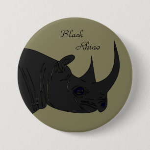 Schwarzes Nashorn Button