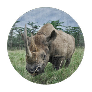 Schwarzes Nashorn   Kenia Schneidebrett