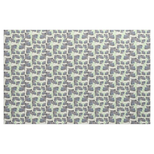 Schwarzes Nashorn Stoff (Fat Quarter (45,7 x 55,9 cm))