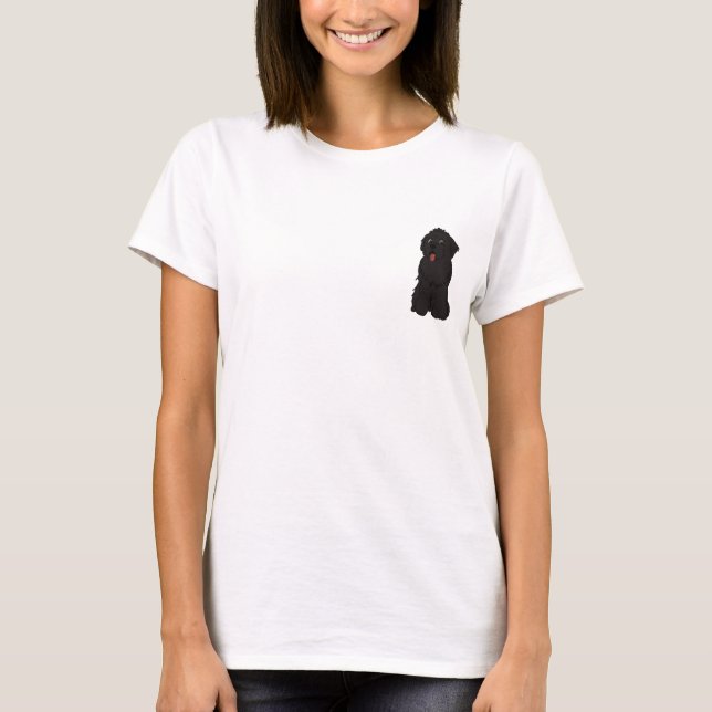 Schwarzes Neufundland T-Shirt (Vorderseite)