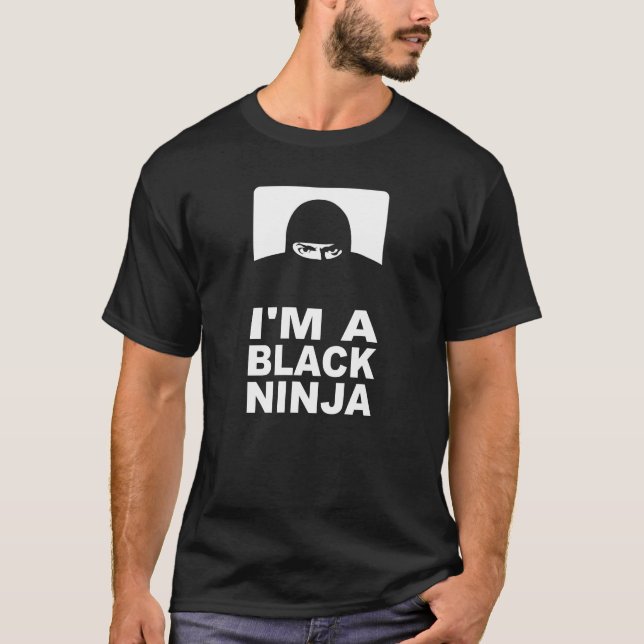 Schwarzes Ninja T-Shirt (Vorderseite)