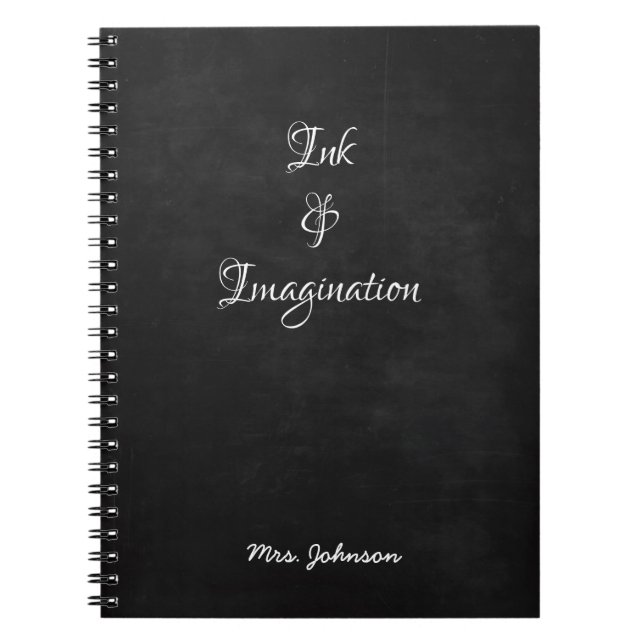 Schwarzes Notebook mit Tinte & Imaging Notizblock (Vorderseite)