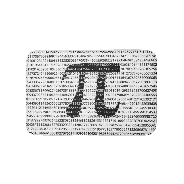 Schwarzes Number pi day mathematical symbol Badematte (Vorderseite)