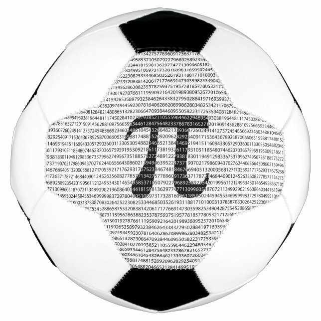 Schwarzes Number pi day mathematical symbol Fußball (Vorderseite)