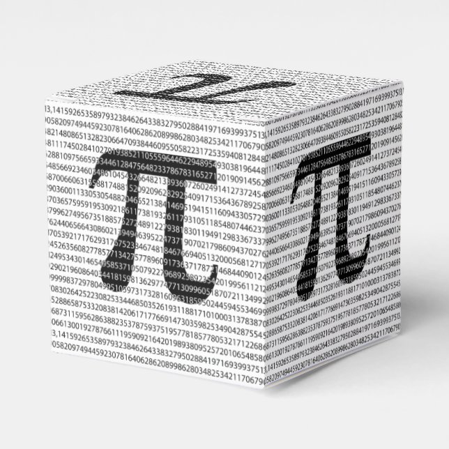 Schwarzes Number pi day mathematical symbol Geschenkschachtel (Vorderseite)
