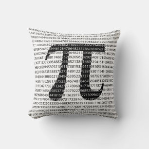 Schwarzes Number pi day mathematical symbol Kissen