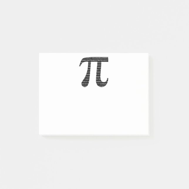 Schwarzes Number pi day mathematical symbol Post-it Klebezettel (Vorderseite)