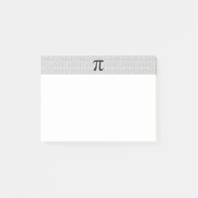 Schwarzes Number pi day mathematical symbol Post-it Klebezettel (Vorderseite)