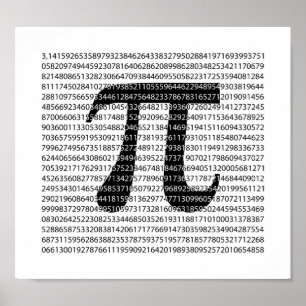 Schwarzes Number pi day mathematical symbol Poster