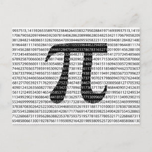 Schwarzes Number pi day mathematical symbol Postkarte