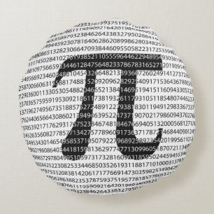 Schwarzes Number pi day mathematical symbol Rundes Kissen