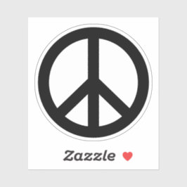 Schwarzes oder benutzerdefiniertes Farbfriedensymb Aufkleber