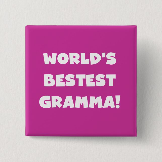 Schwarzes oder Weiß des Gut-est Gramma der Welt Button (Vorderseite)