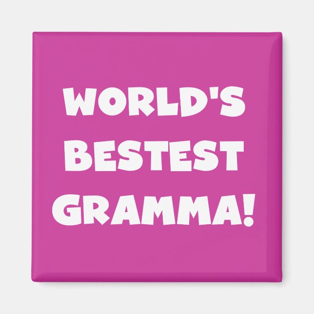 Schwarzes oder Weiß des Gut-est Gramma der Welt Magnet (Vorne)