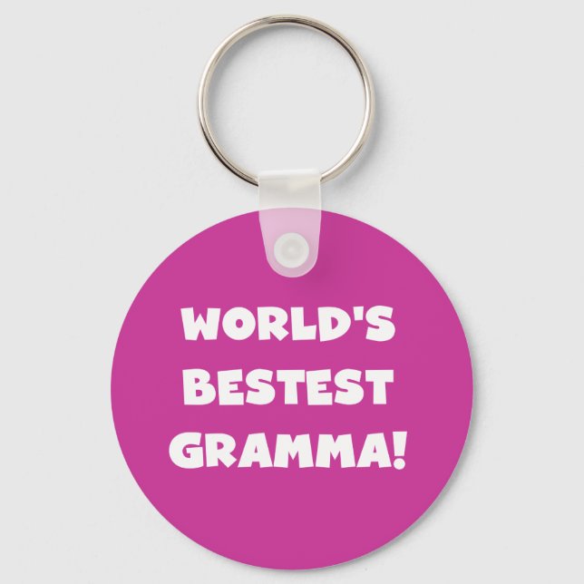 Schwarzes oder Weiß des Gut-est Gramma der Welt Schlüsselanhänger (Vorderseite)