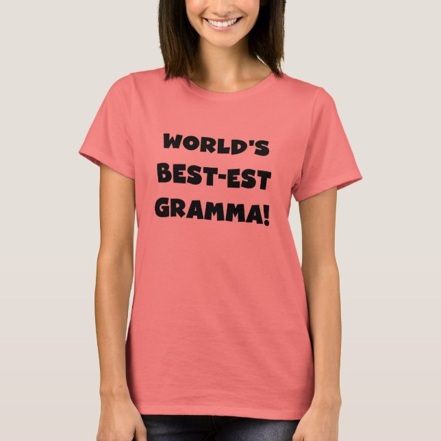 Schwarzes oder Weiß des Gut-est Gramma der Welt T-Shirt (Vorderseite)