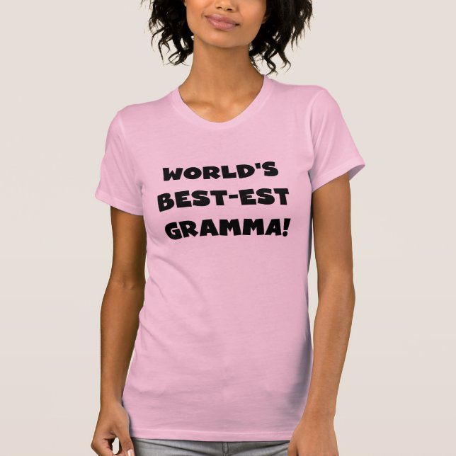 Schwarzes oder Weiß des Gut-est Gramma der Welt T-Shirt (Vorderseite)