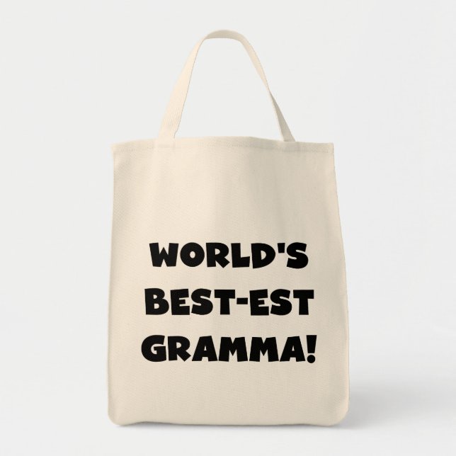 Schwarzes oder Weiß des Gut-est Gramma der Welt Tragetasche (Vorne)