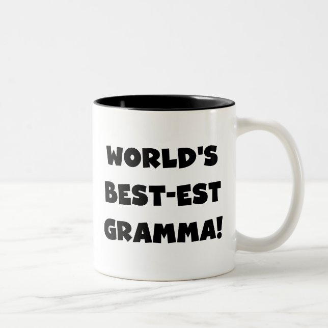 Schwarzes oder Weiß des Gut-est Gramma der Welt Zweifarbige Tasse (Rechts)