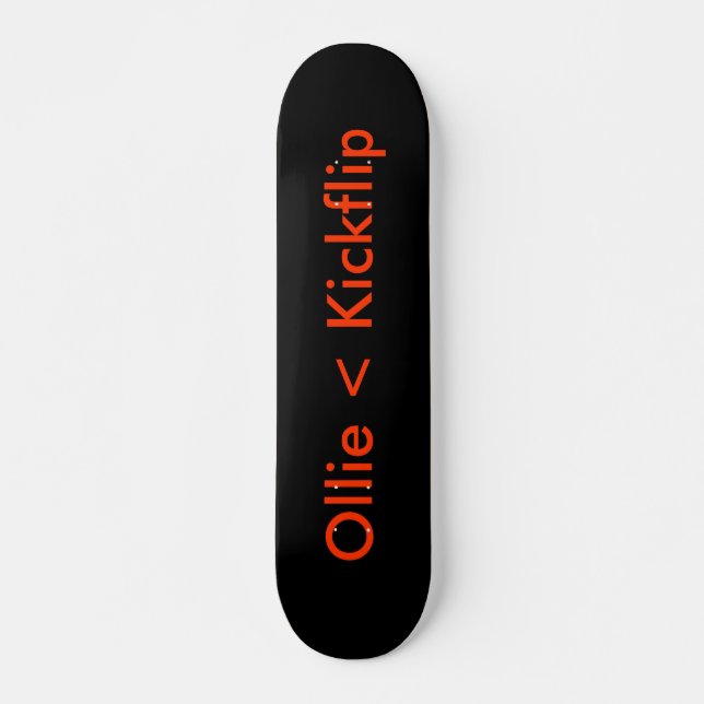 Schwarzes, Ollie < Kickflip Skateboard (Vorne)