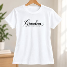 Schwarzes Oma-Etabliert-Shirt mit Skript-Schrift