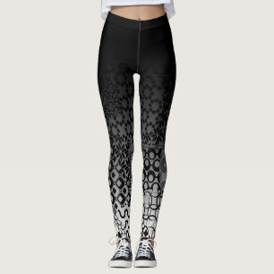 Schwarzes Ombre mit einzigartigen schwarzen u. Leggings