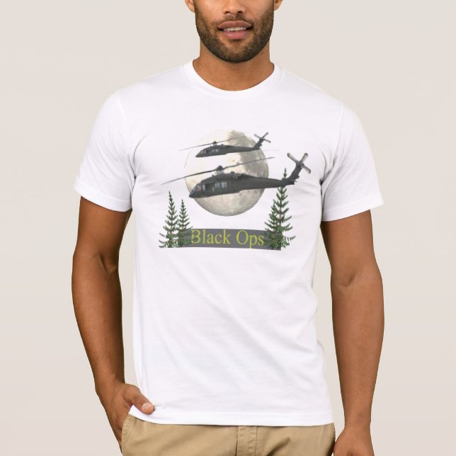 Schwarzes ops T-Stück T-Shirt (Vorderseite)