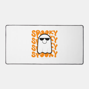 Schwarzes Orange Gruseliges Halloween Schreibtischunterlage