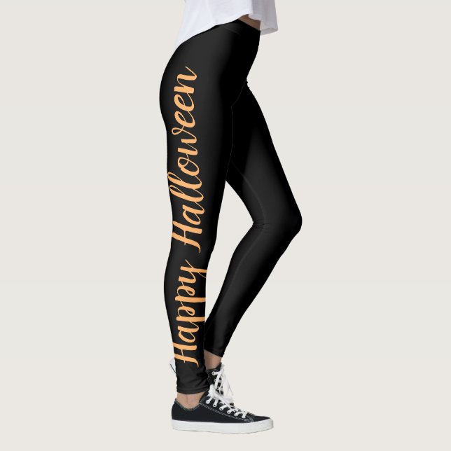 Schwarzes orange stilvolles Kostüm-NeonParty Leggings (Rechts)