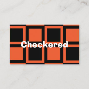 Schwarzes Orangenquadrat Visitenkarte