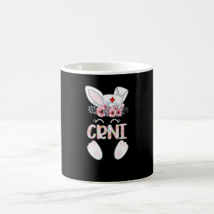 Schwarzes Oster-Nurse-Blumen-Häschen Kaffeetasse