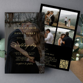 Schwarzes Overlay Foto QR Code UAWG Hochzeit