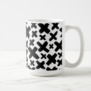 Schwarzes Paint Splash Muster Kaffeetasse