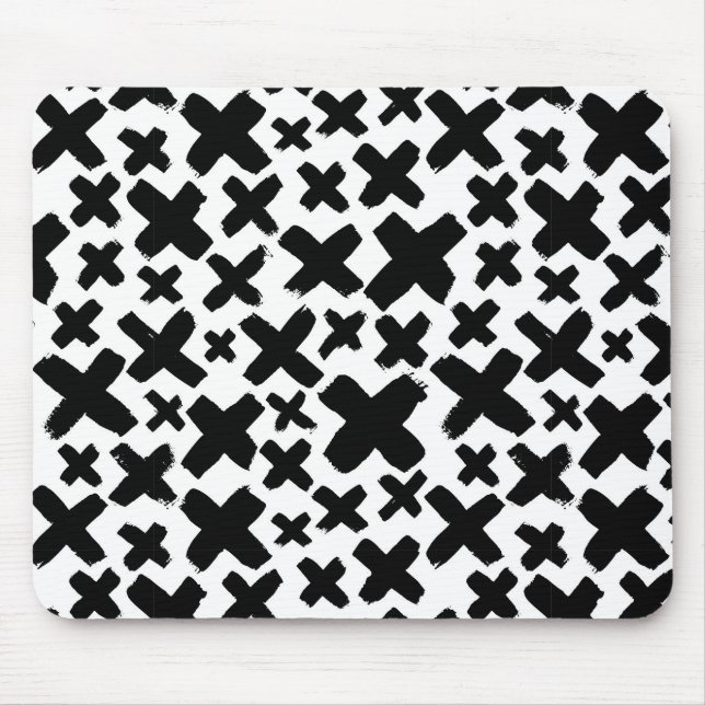 Schwarzes Paint Splash Muster Mousepad (Vorne)