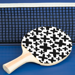 Schwarzes Paint Splash Muster Tischtennis Schläger