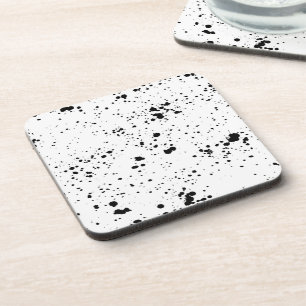 Schwarzes Paint-Spritzer-Muster Getränkeuntersetzer