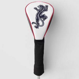 Schwarzes Panther-Design – schleichendes Leder Golf Headcover