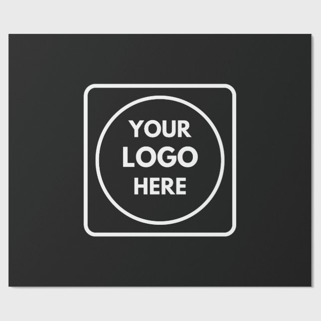 Schwarzes Papier | Kundenspezifisches Unternehmen Geschenkpapier (Flach)