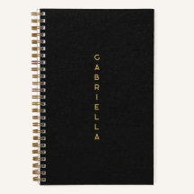 Schwarzes Papier Textur & Gold Minimaler Name