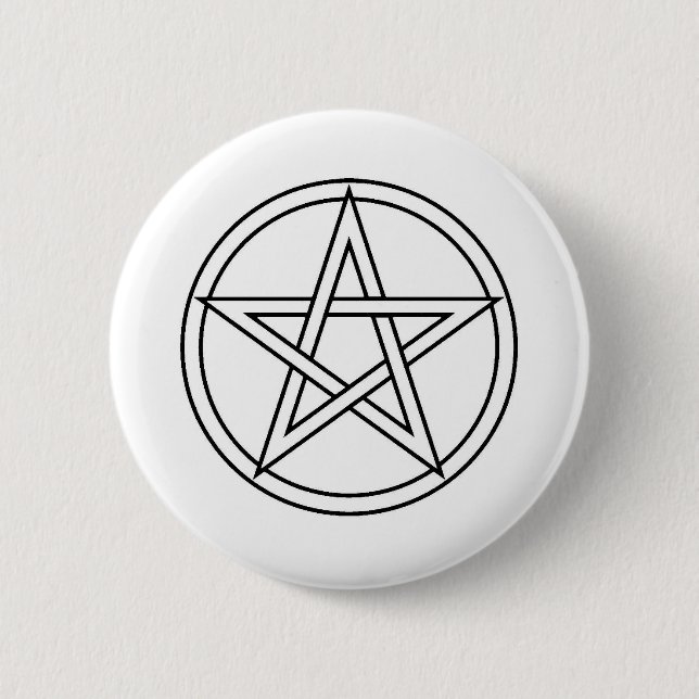 Schwarzes Pentagramm Button (Vorderseite)