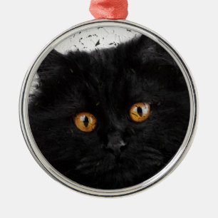 Schwarzes persisches Gesicht Ornament Aus Metall