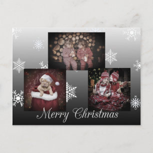 Schwarzes Personalisiertes Foto Postkarte