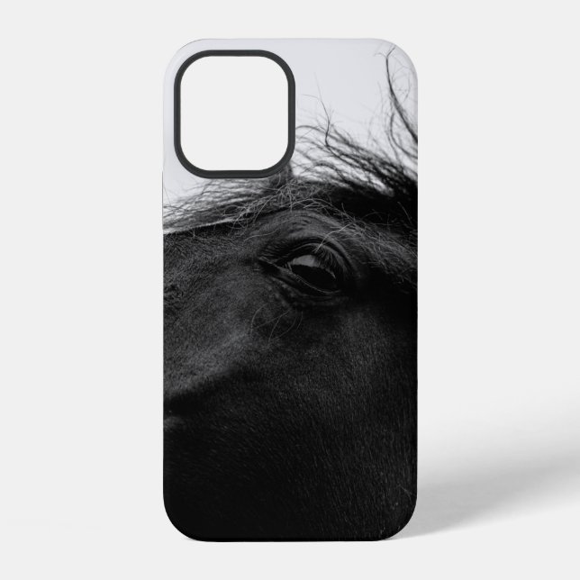 SCHWARZES PFERD iPhone HÜLLE (Rückseite)