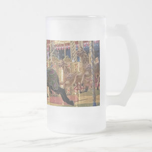Schwarzes Pferd Mattglas Bierglas