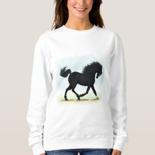 Schwarzes Pferd mit Star & Sock (Black Beauty) Sweatshirt
