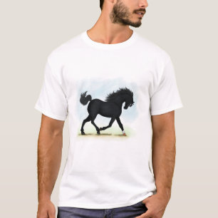 Schwarzes Pferd mit Star & Sock (Black Beauty) T-Shirt