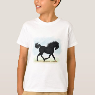 Schwarzes Pferd mit Star & Sock (Black Beauty) T-Shirt