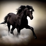 Schwarzes Pferd Puzzle<br><div class="desc">Schwarzes Pferd läuft in den Wellen am Strand. Dieses digitale Grafikdesign wurde durch das Anschauen des alten Films Black Stallion inspiriert.</div>