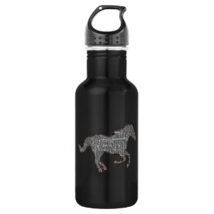 schwarzes Pferd Trinkflasche